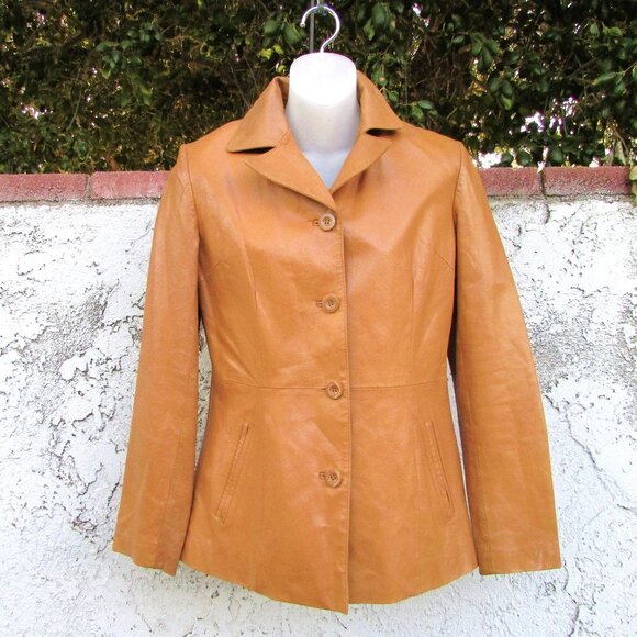 Cien tan leather blazer L - Picture 6 of 7